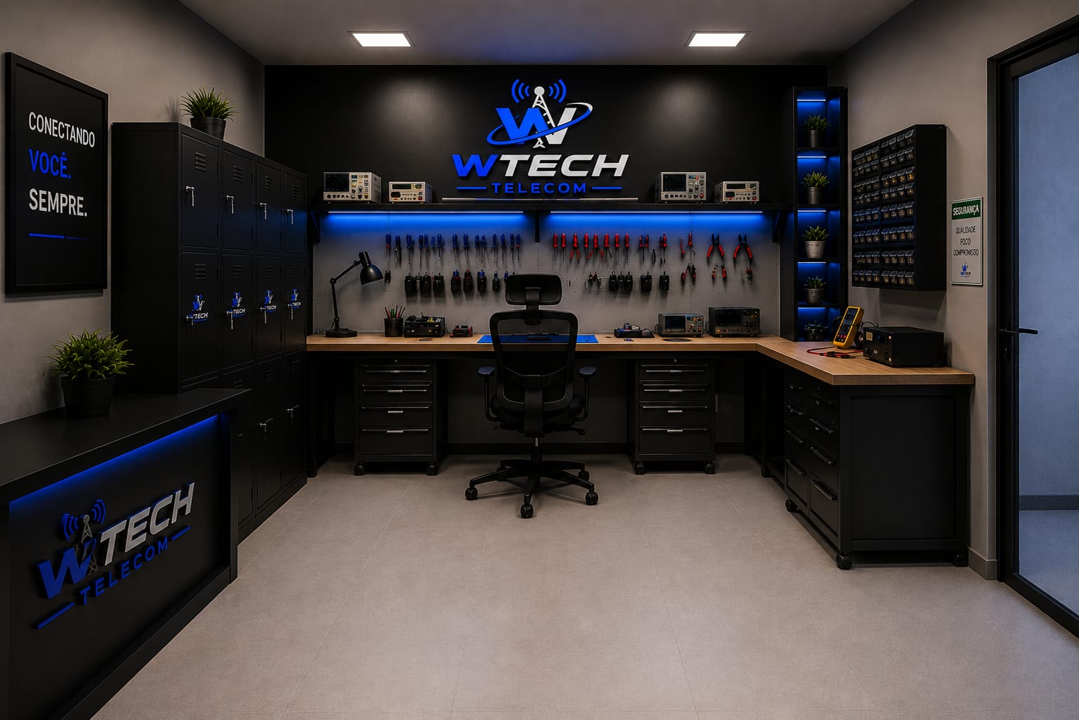 Laboratório eletrônico WTECH Telecom